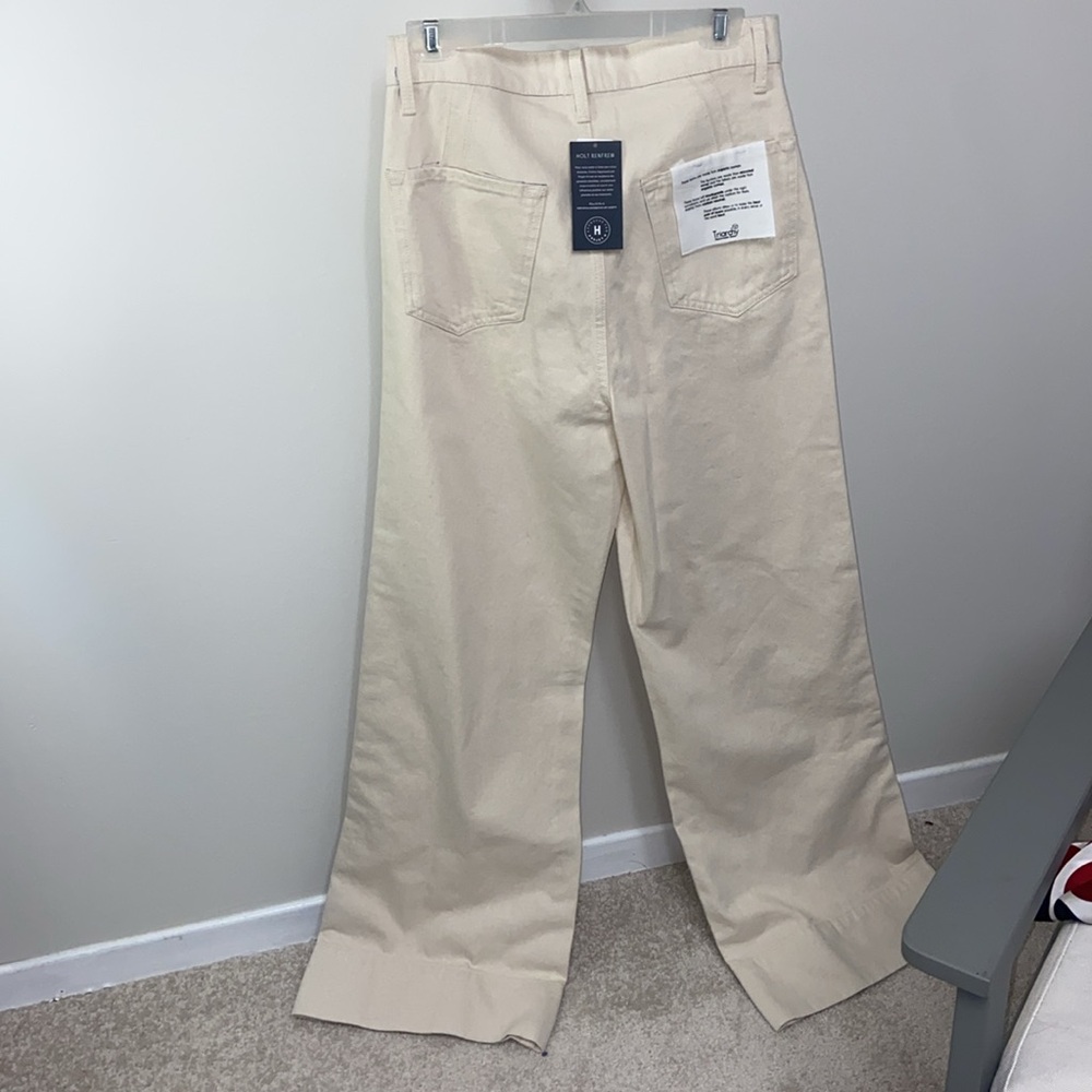 Triarchy Miss Onassis high-waisted jeans off-white sz 30 NWT - raw, sustainable - Picture 4 of 11